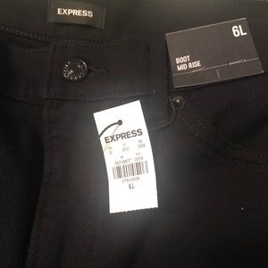 Express black boot cut jeans . Size 6L